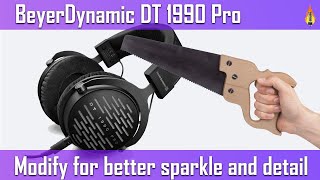 Beyerdynamic DT 1990 Pro easy mod for more sparkle and detail