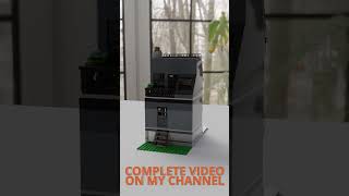 Lego MOC - Town House - Dark Grey Edition - Animation Speed Build #shorts