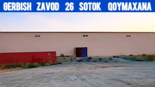 Gerbish zavod. Qoymaxana satiladi. 26 sotok. 200.000$ kelisimli. 90-702-76-67