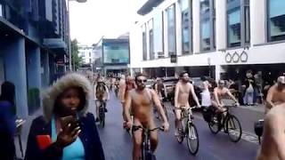 The World Naked Protest Bike Ride Brighton 2018