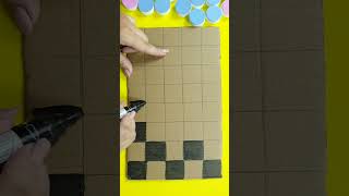 DIY - How to Make Your Own Sustainable Checkers Game with Recyclable Materials! 🌿♻️🎲