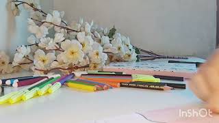 Easy sketchpen colourpencile art 🔥 | #viral #flowers #shorts #drawing