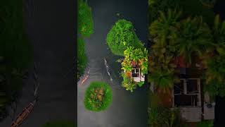 Floating homes in Alleppey , INDIA #naturebeauty #music magic # relaxing music #peace