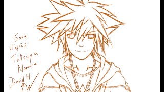 Sora (Kingdom Hearts) Speed Drawing avec OpenCanvas 5.5