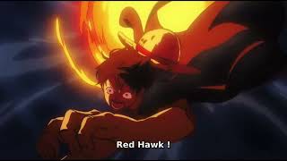 Luffy uses Red hawk against Kaido (One Piece)