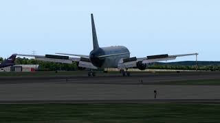 Blue Panorama Boeing 767-300ER Landing at Brunei-Bandar Seri Begawan Intl. Airport