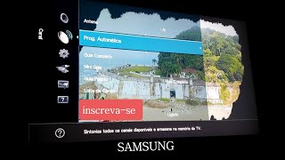 Busca de canais digitais Tv samsung