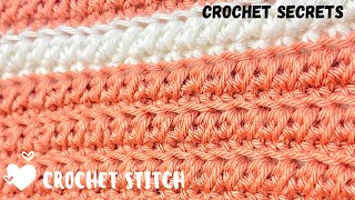 Crochet stitch for blanket , beginner friendly stitch #crochetSecrets #crochetstitch غرزة بطانية#