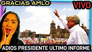 ZOCALO A REVENTAR EN EL ULTIMO INFORME DE AMLO GRACIAS PRESIDENTE VIVO