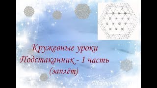 Подстаканник - 1 часть (заплёт) #кружевныеуроки #кружево #подстаканник #ElenaTiunova