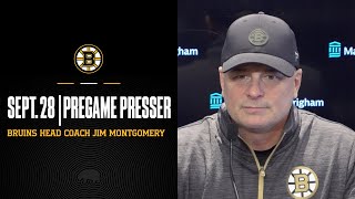 Montgomery Speaks Ahead of B's Preseason Matchup vs. Flyers