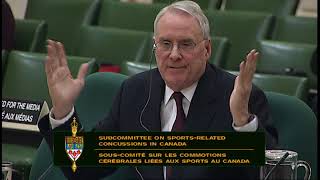 My question to Ken Dryden during the Subcommittee on Sports-Related Concussions in Canada