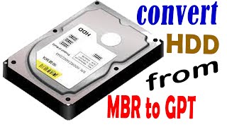 How to convert HDD from MBR to GPT