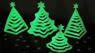 Hattifant - 3D Paper Christmas Trees - Glow in the dark!