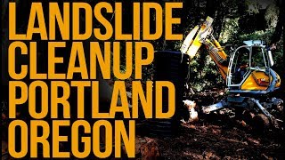 Spider Excavator City of Portland Landslide Cleanup Portland Oregon