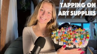 ASMR:Tapping & Scratching On Art Supplies + Drawing A Picture 🎨