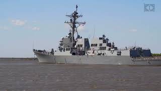 Destroyer Frank E. Petersen Jr. (DDG 121) Sailed Away From Ingalls Shipbuilding