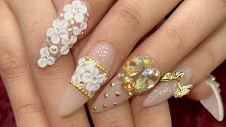 Day 12 Learn Free 💅 3D Nails Art with Gel nail extensions for beginners | step by Step tutorial