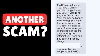 EWHC Parking Penalty Notice Text Scam!