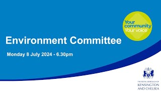 Environment Select Committee -8 July 2024