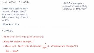 GCSE Science - Specific heat capacity