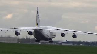 Antonov 124 landing at Doncaster Airport 29th April 2018