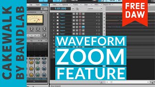 Audio Clip Waveform Zoom Function in Cakewalk