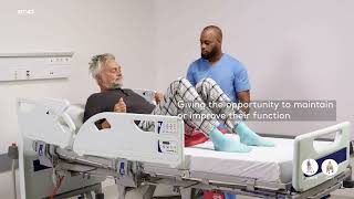 Repositioning in bed - Moving up in bed - Active patient | Patient Handling​ | Arjo Global