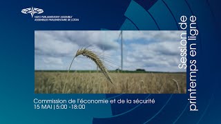 Session de printemps en ligne 2021 - Réunion de la commission de l'économie et de la sécurité