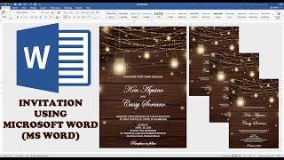 STRINGS OF LIGHT | How to make WEDDING INVITATION in Microsoft Word | Cassy Soriano