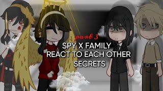 🇷🇺|🇬🇧 SPY X FAMILY REACT TO EACH OTHER SECRETS | РЕАКЦИЯ СЕМЬИ ШПИОНА НА СЕКРЕТЫ ДРУГ ДРУГА. 3/?