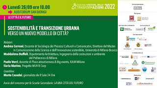 SOSTENIBILITÀ E TRANSIZIONE URBANA - Verso un nuovo modello di città?