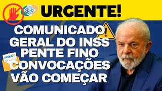 ATENÇÃO! CONVOCAÇÕES DO INSS PARA PENTE FINO VÃO COMEÇAR - SAIU LISTA DE BENEFÍCIOS CHAMADOS VEJA