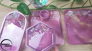 Watch Me Resin #50 | Mauve and Pink Crystal Trays | Seriously Creative