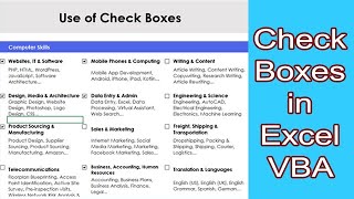 How to collect Data using Check Boxes in Excel VBA