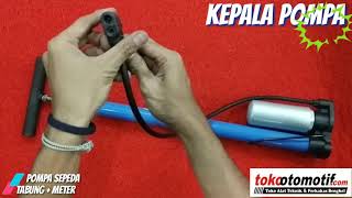 Pompa Sepeda Tabung Alumunium + Meter C-Mart