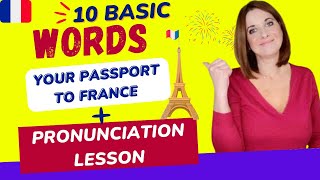 FIRST WORDS to learn before VISITING PARIS  ✈️🗼  PRONUNCIATION of basic FRENCH words _ SUBTITLES