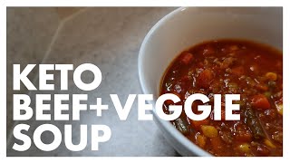 Keto Beef and Vegetable Tomato Soup Recipe