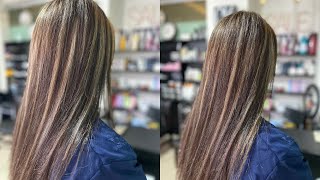 Highlights on coated hair