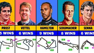 F1 Drivers with Most Podiums on Same Circuit