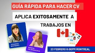 Prepara tu CV y Cover letter PASO A PASO 🇨🇦 y aplica a ofertas laborales en Canadá