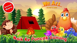 Naik Kepuncak Gunung versi baru / Monyet dan lima ayam nakal - Lagu Anak Populer  // WE ART KARTUN