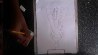 Designer dress model drawing/designer dress drawing tutorial / Malayalam video