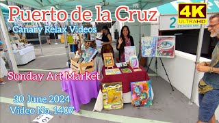 Tenerife 🏝️ Puerto de la Cruz Sunday Art Market 30 June 2024