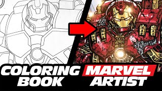 MARVEL artist COLORS a CHILDREN'S COLORING BOOK? Avengers!