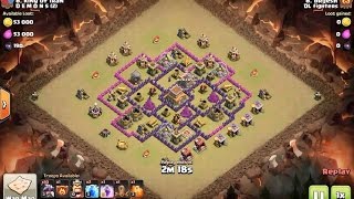 Town hall 8 dragoon clan war 3 star attack - clash of clans