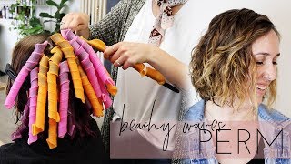 Beachy Waves Perm - How to get Permanent Waves using Curlformers (Super easy technique!)