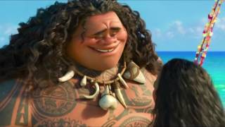 Moana Saying Goodbye to Maui Scene 2017