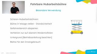 Verwendung der Scheren Hubarbeitsbühne