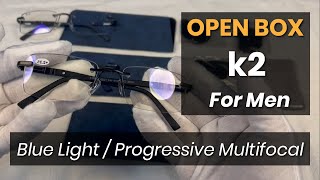 K2 | Blue Light / Progressive Multifocal Reading Glasses For Men | Open Box 1